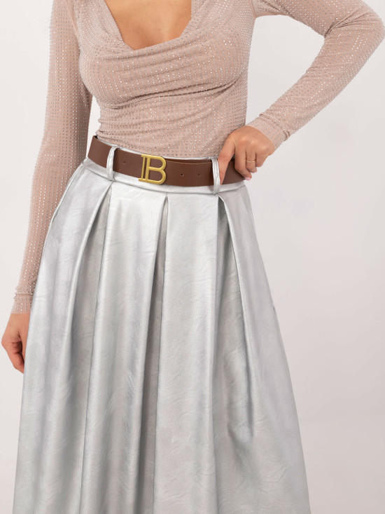 Elegantna srebrna midi krila