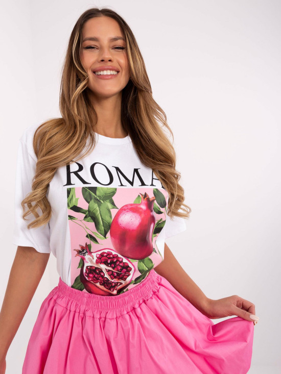 Bela majica s potiskom