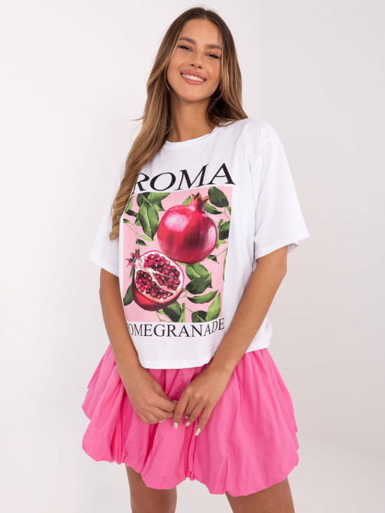 Bela majica s potiskom