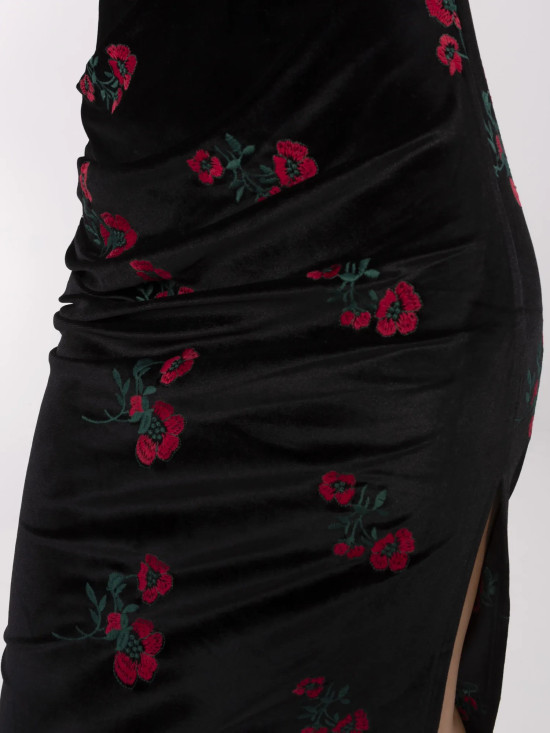 Elegantna midi obleka z dolgimi rokavi