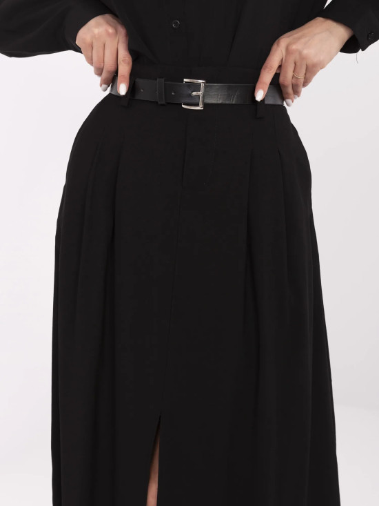 Elegantna midi krila v črni barvi