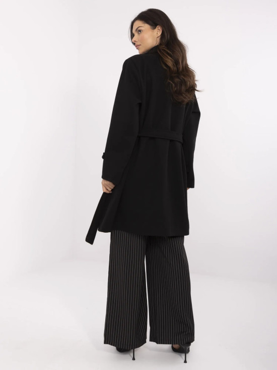 Elegantna črna prehodna bunda