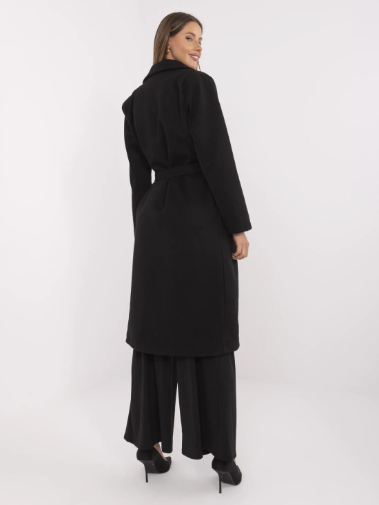 Elegantna črna prehodna bunda