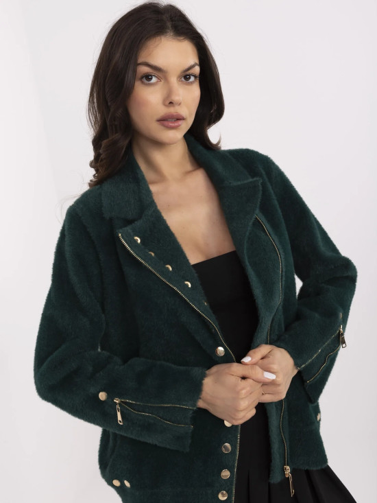 Zelena prehodna jakna