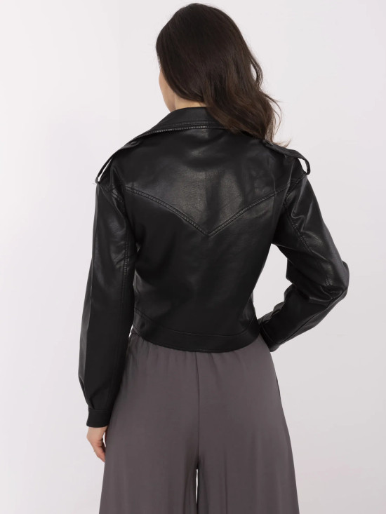 Stilska črna prehodna jakna