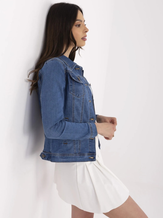 Ženska modra jeans jakna