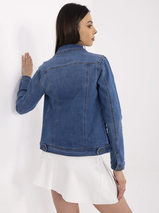 Ženska modra jeans jakna