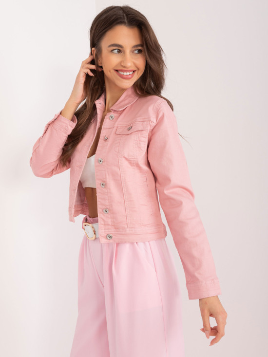 Roza jeans jakna