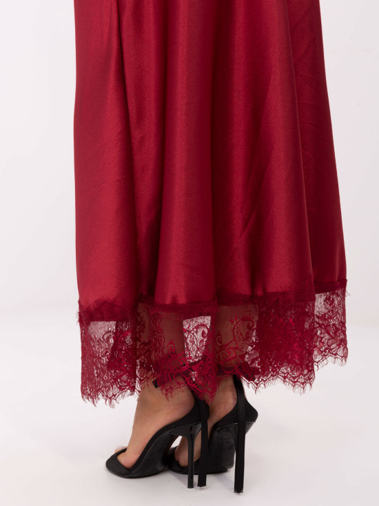 Bordo maxi krilo s čipko