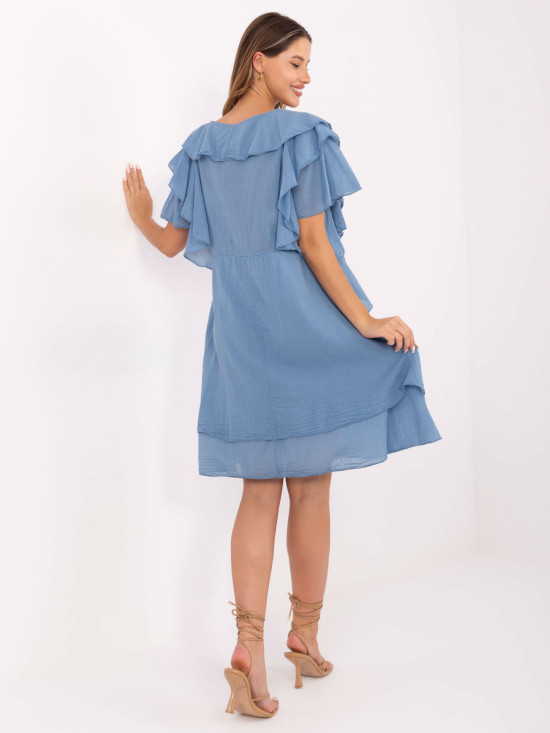 Oversize obleka v temno modri barvi