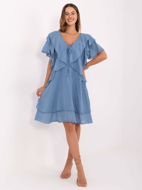 Oversize obleka v temno modri barvi