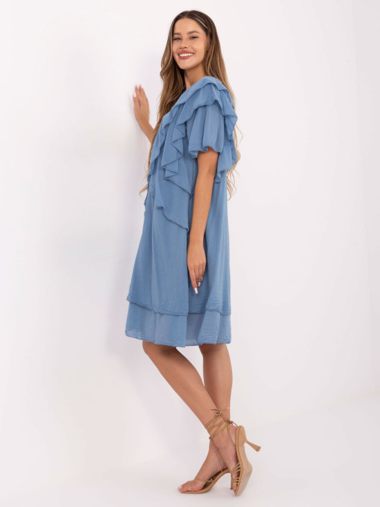 Oversize obleka v temno modri barvi