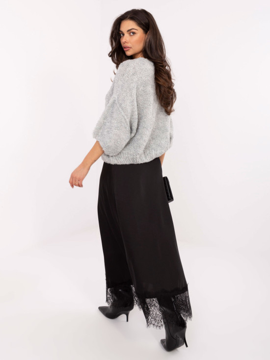 Črna maxi krilo s čipko