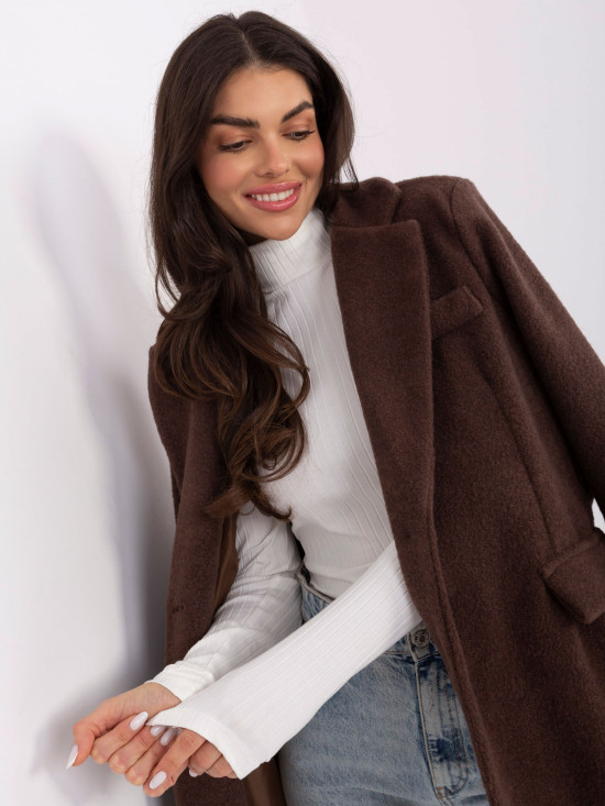 Rebrasta bombažna bluza z ovratnikom ecru