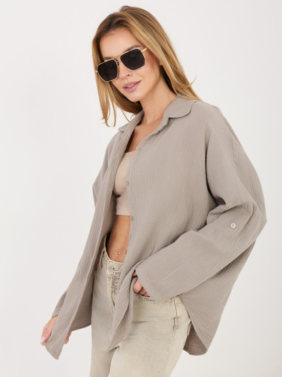 Bežna bombažna srajca s klasičnim ovratnikom