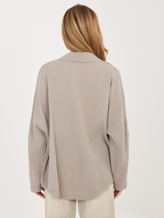 Bežna bombažna srajca s klasičnim ovratnikom