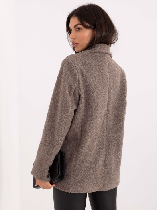 Eleganten bež prehodni plašč s podlogo