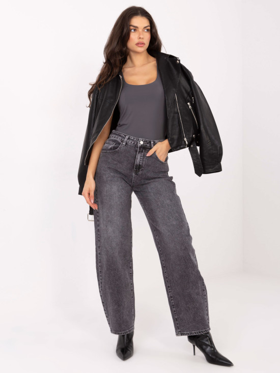 Grafitni gladki top brez rokavov