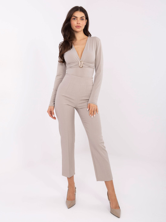 Elegantne bež cigaretne hlače