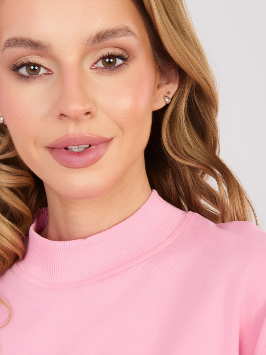 Dolga roza jopa s polpuli ovratnikom