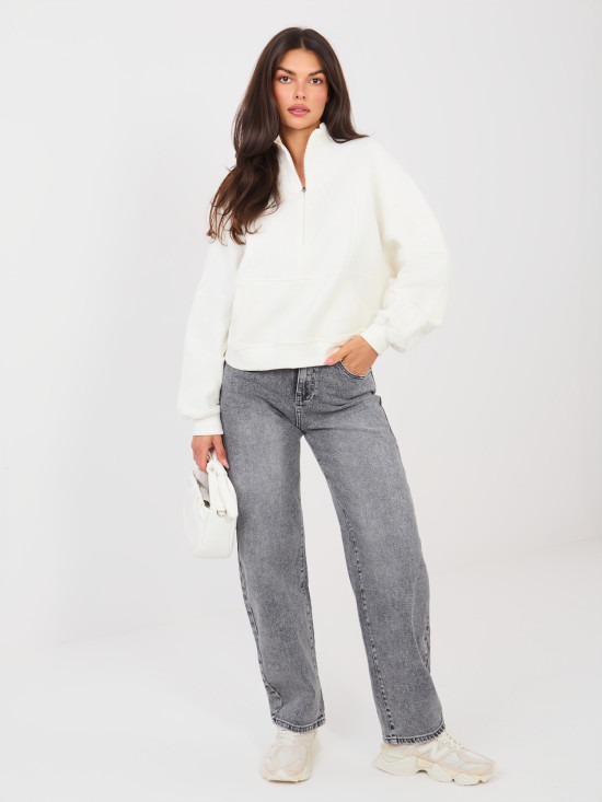 Sive balloon fit kavbojke z visokim pasom