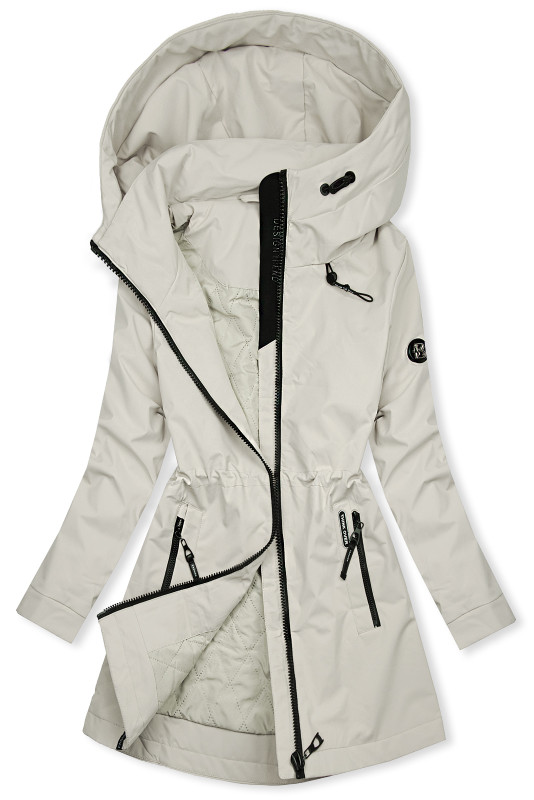 Ženska prehodna parka s kapuco – Ecru