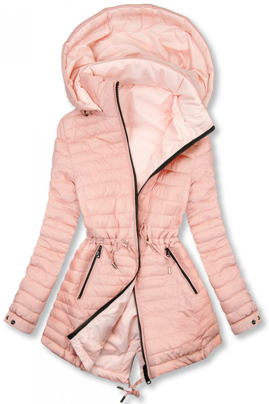 Prešita obojestranska prehodna jakna roza/babypink