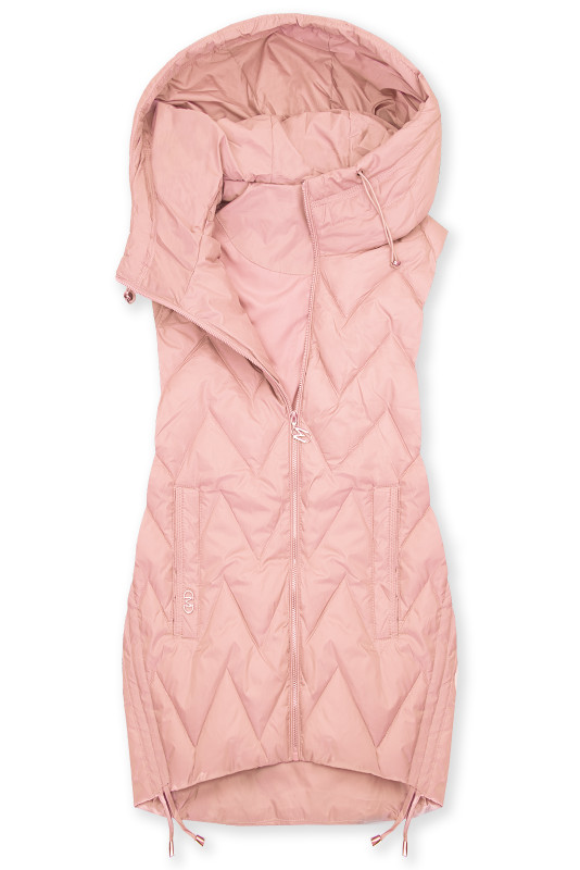 Svetlo roza dolg telovnik