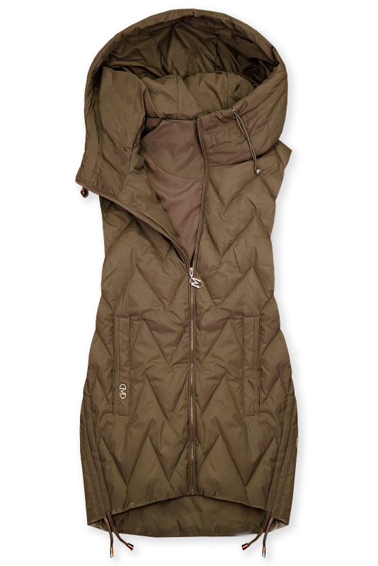 Čokoladno rjav dolg telovnik