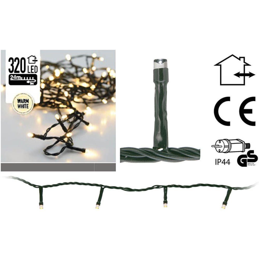 Lučke za božično drevo – 320 LED diod toplo bela barva