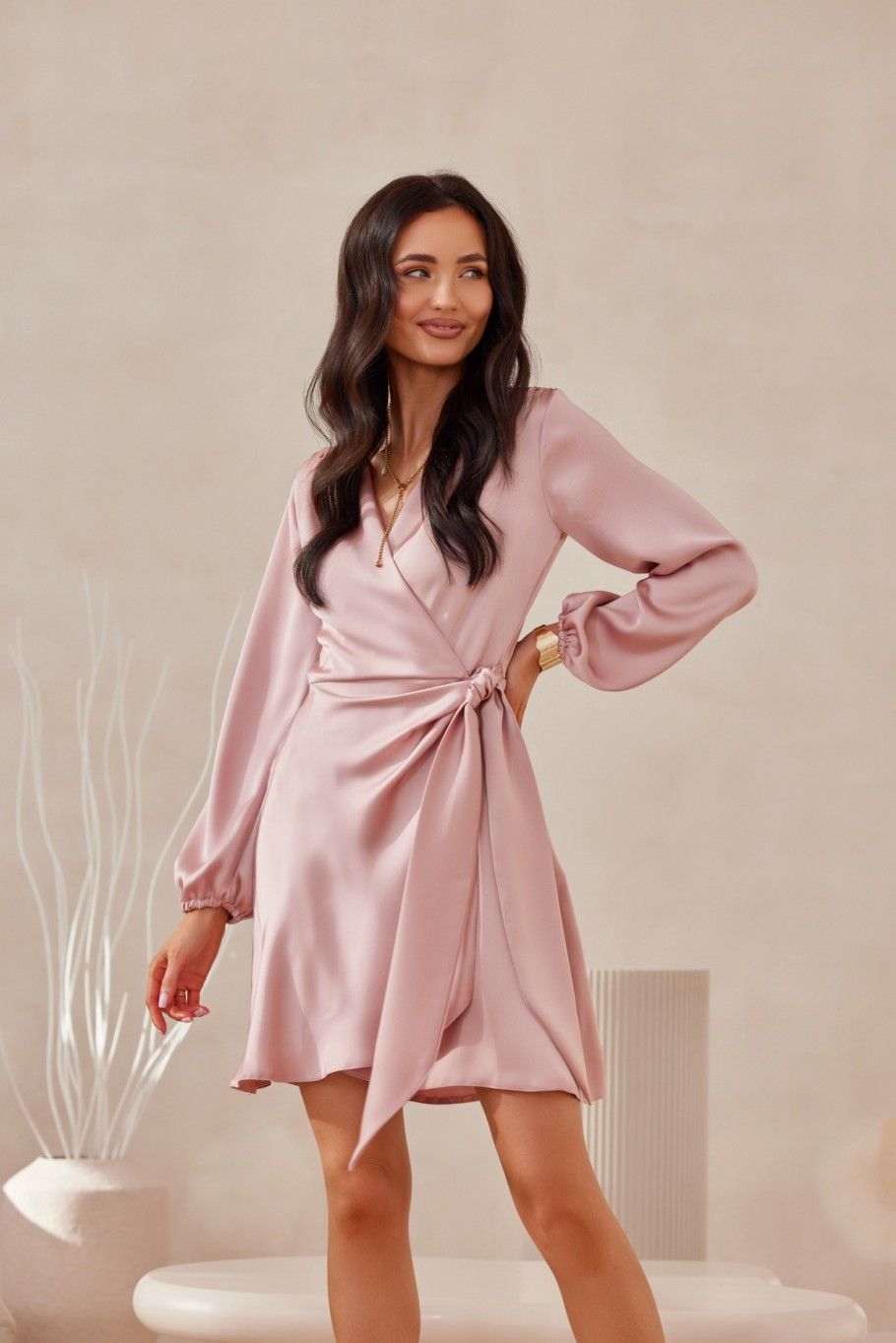 Catlin – roza mini obleka