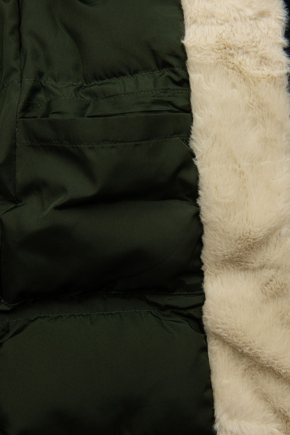 Klasična zimska parka črna/zelena (army)