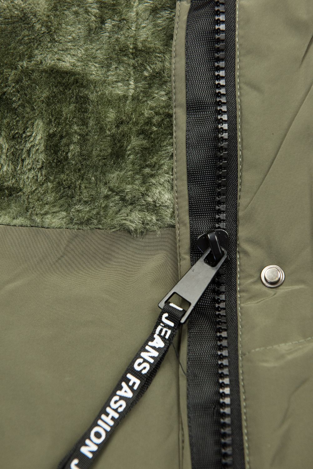 Olivnozelena dolga zimska bunda