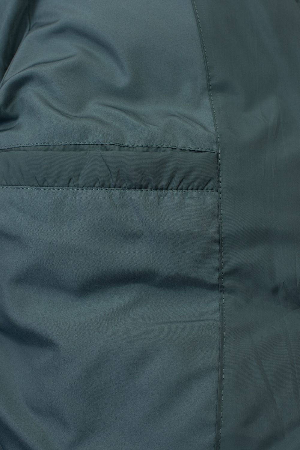 Petrolejno zelena dolga zimska jakna s krznom