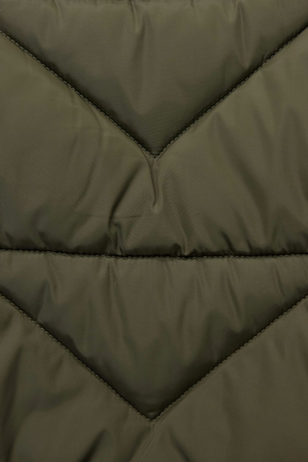 Elegantna zimska bunda s krznom, khaki