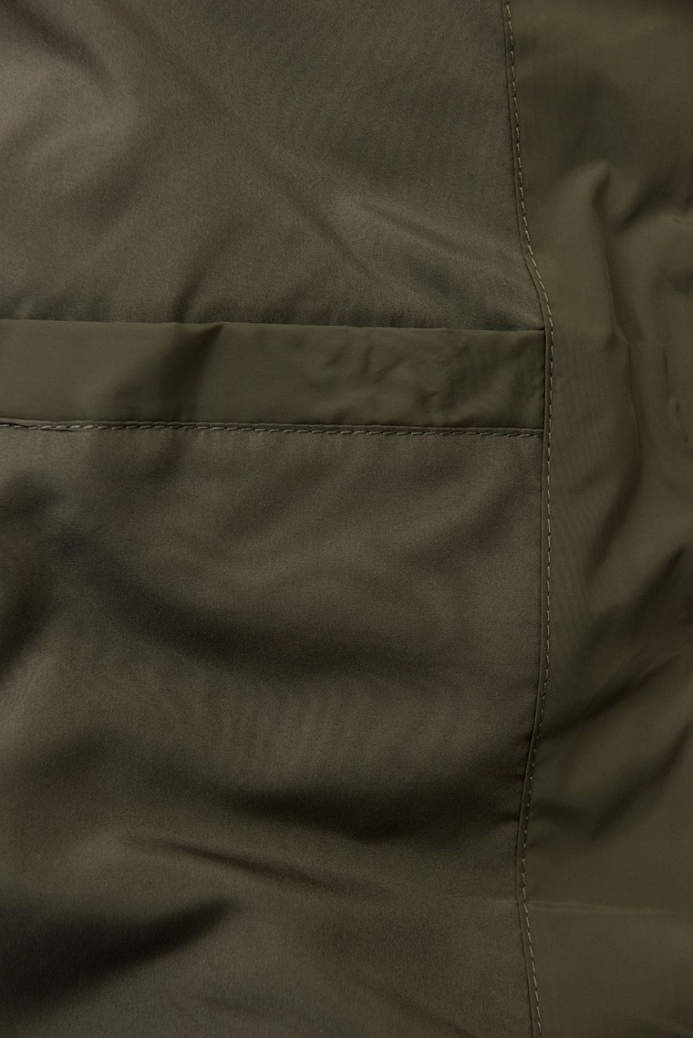 Elegantna zimska bunda s krznom, khaki