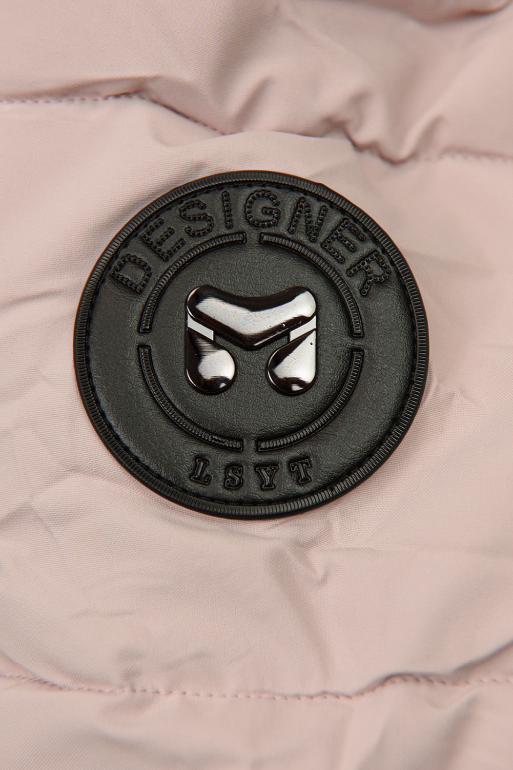 Ženska zimska jakna s kapuco roza DESIGN