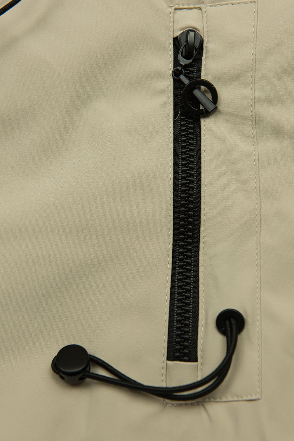 Ženska prehodna jakna s kapuco bež