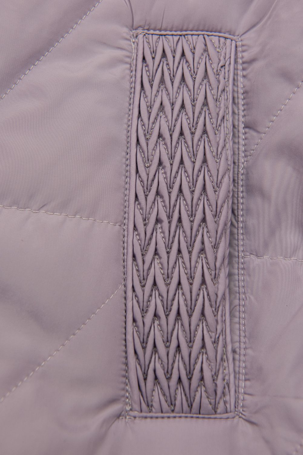 Prešita ženska pomladna jakna do pasu svetlo vijolična