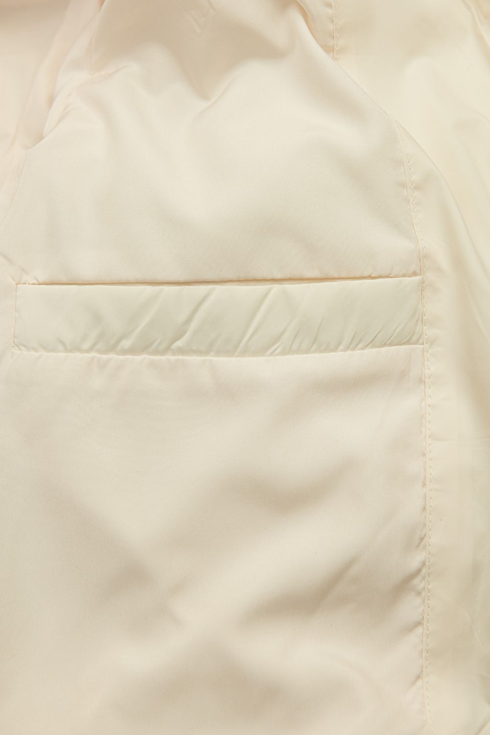 Prešita ženska pomladna jakna do pasu ecru