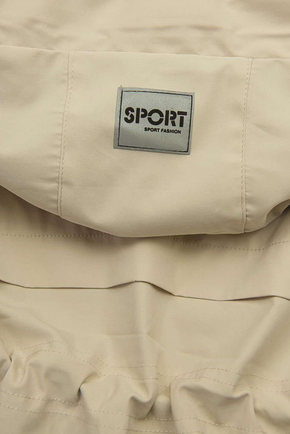 Ženska prehodna parka s snemljivo kapuco bež