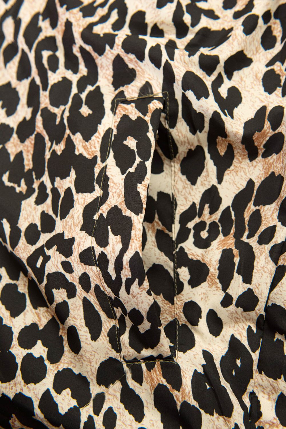 Dvostranski telovnik z leopardjim vzorcem, črna