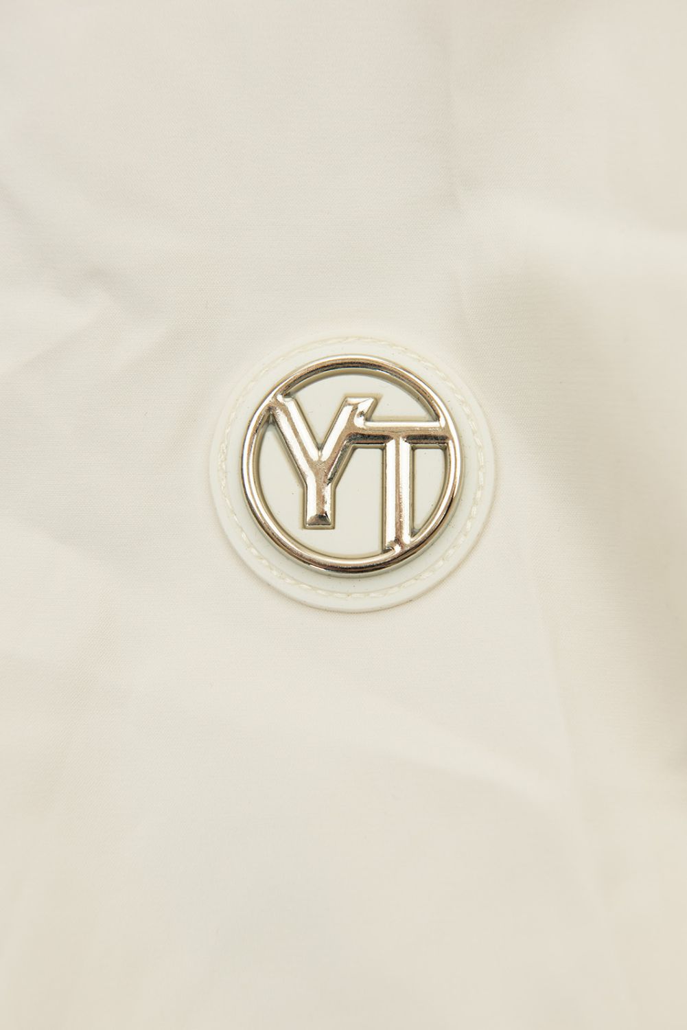 Ecru spomladanska parka z veliko kapuco