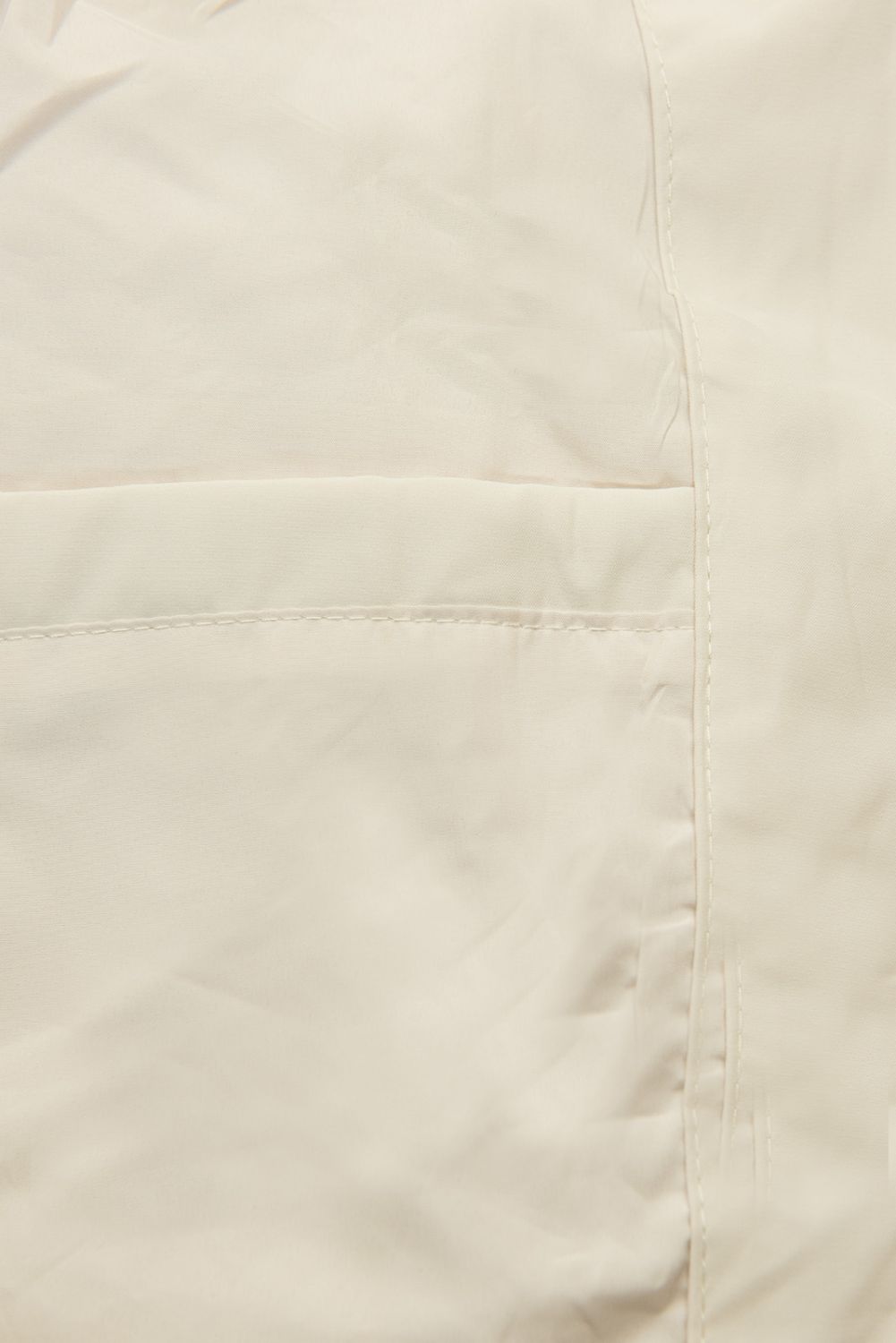 Ecru spomladanska parka z veliko kapuco