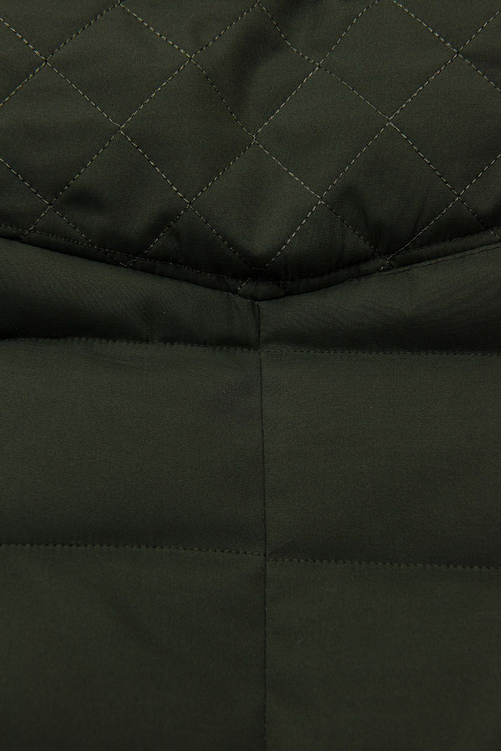 Topla prešita bunda temno khaki