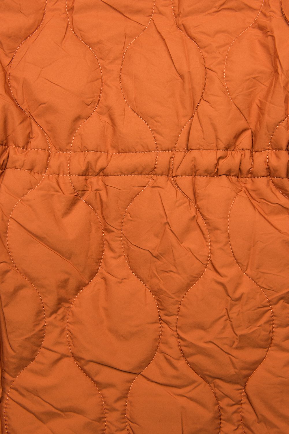 Prešita jesenska/pomladna parka oranžna in črna
