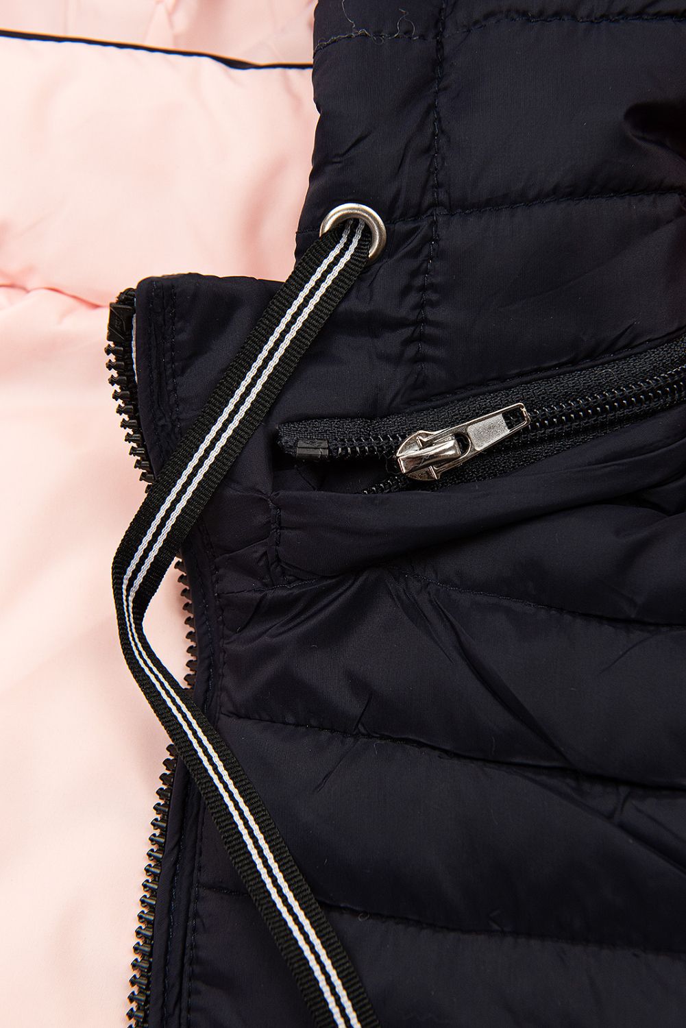 Obojestranska prehodna jakna temno modra/roza