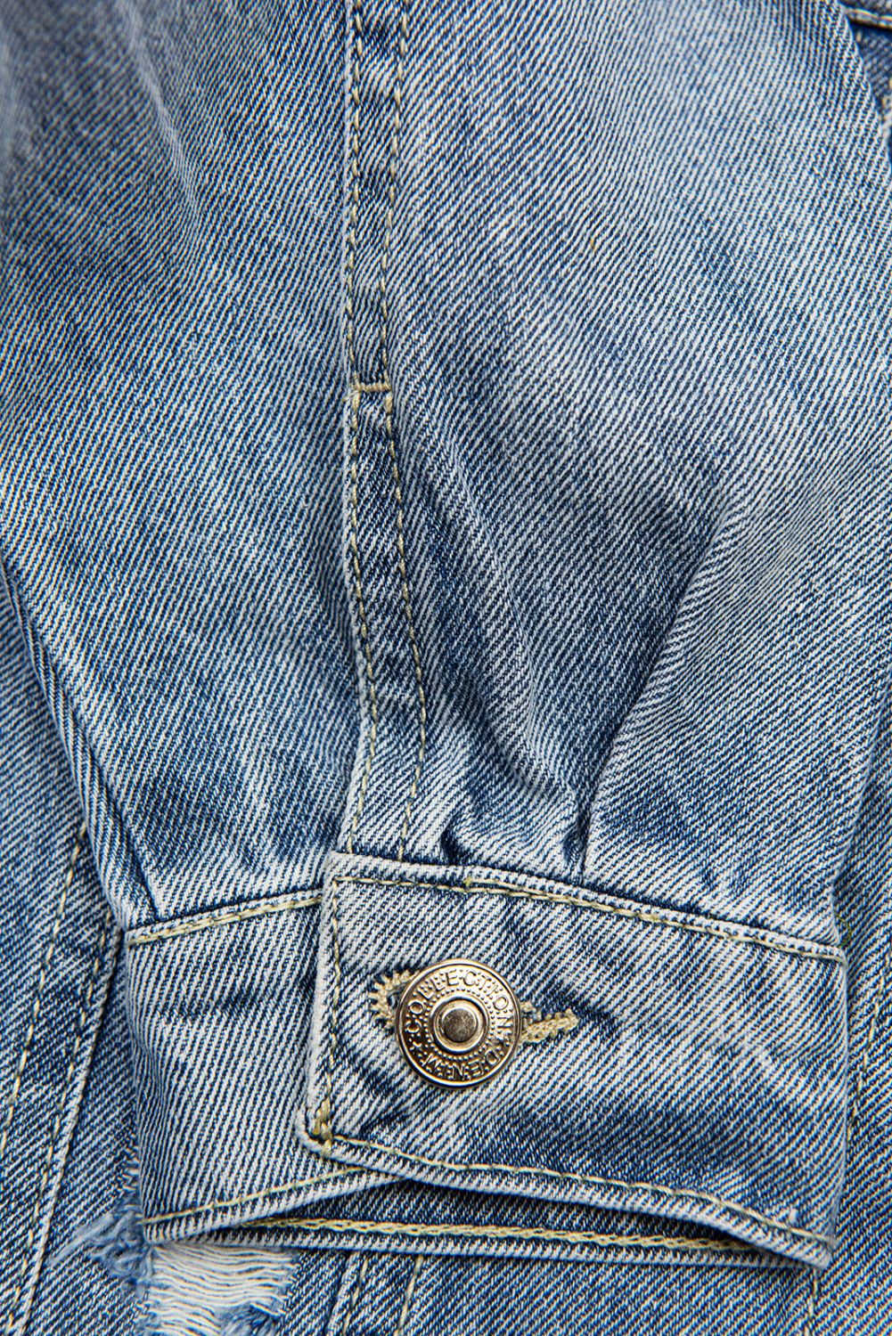 Modra ohlapna jeans jakna