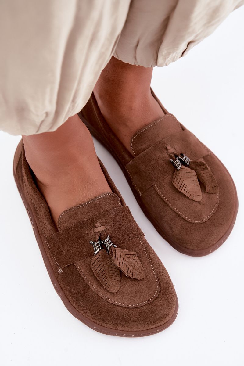 Barefoot mokasin iz naravnega semiša, rjav