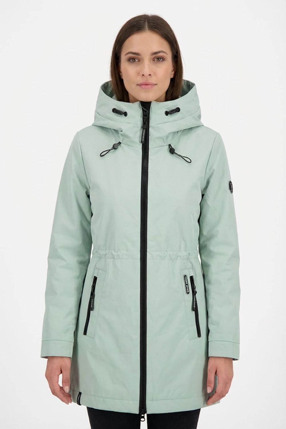 Ženska prehodna parka s kapuco – Mentol